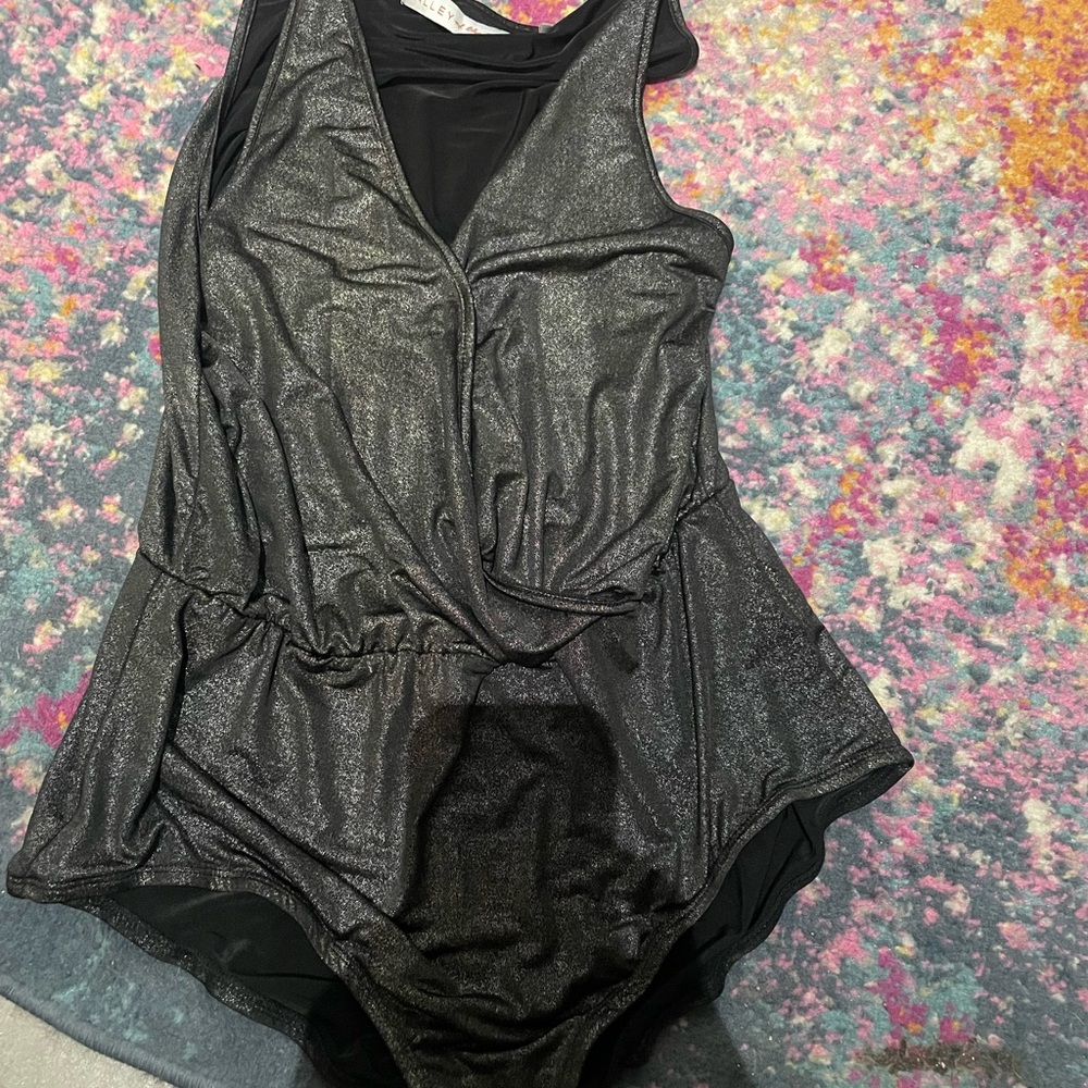 Black and silver metallic jumpsuit